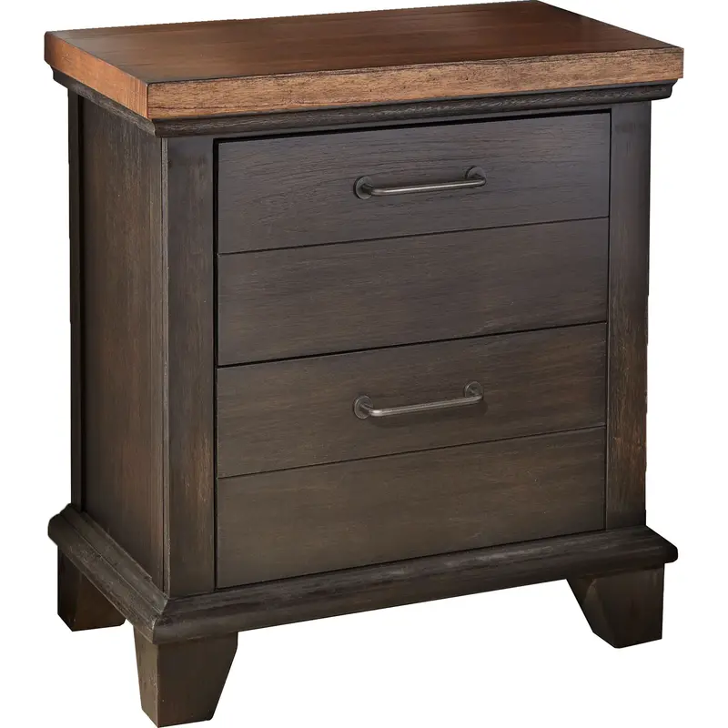 Bear Creek Nightstand In Chocolate And Honey-Smoke Finish 1
