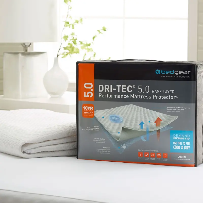 Bedgear Dri-Tec Hypoallergenic Mattress Protector For All-Season Breathability 1