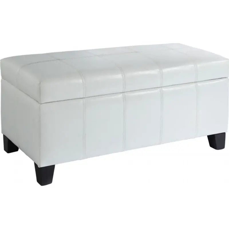 Bella White Upholstered Bench 1
