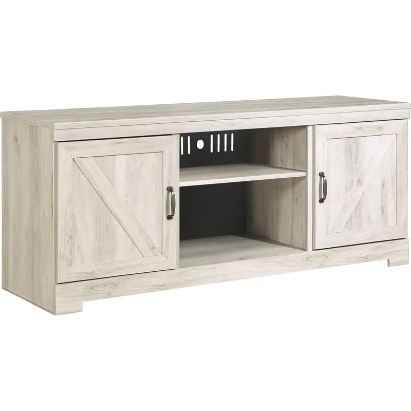 Bellaby Whitewash-Finished Tv Stand With Open Shelving 1