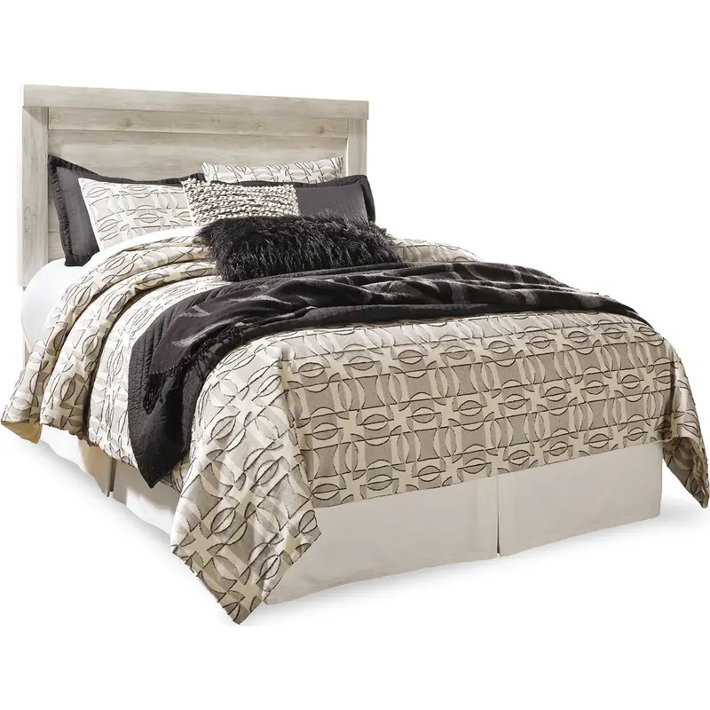 Bellaby Whitewash Wood Panel Headboard – Farmhouse Style 1