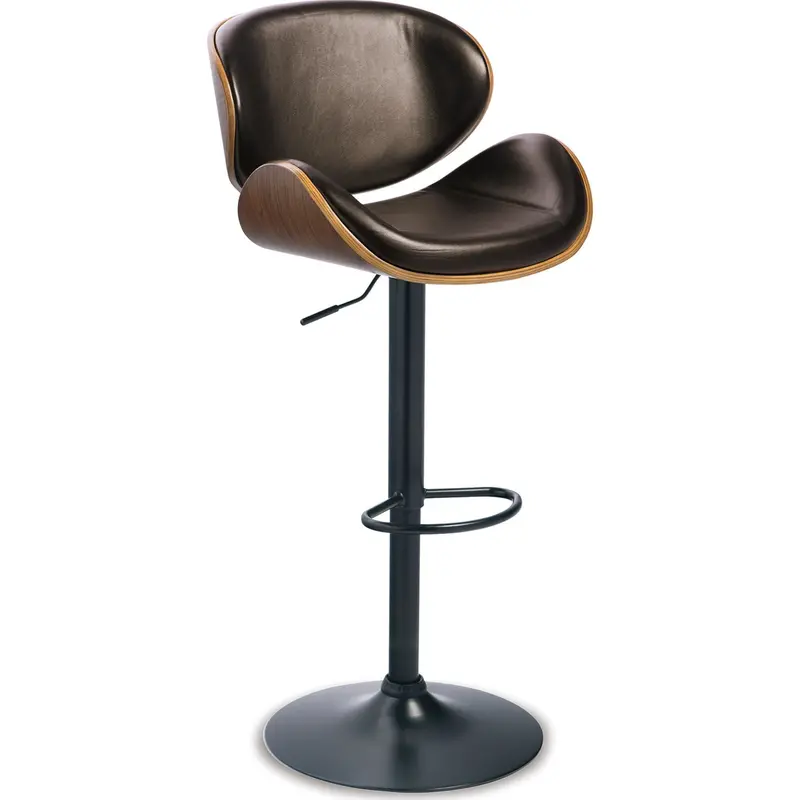 Bellatier Brown Adjustable Bar Stool – Height-Adjustable Design, Model D120-530 1