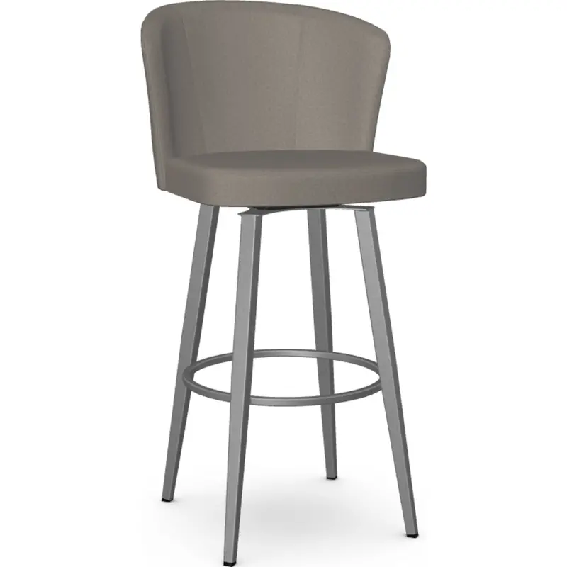 Benson Fossil Leather Bar Height Stool – Industrial-Style Counter Seating 1