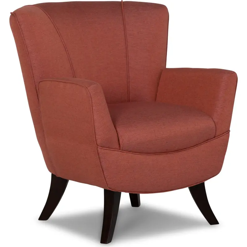 Bethany Coral Fabric Accent Chair 1