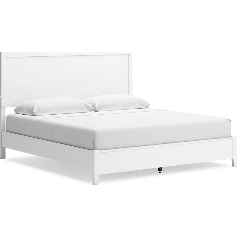 Binterglen King-Sized Panel Bed – Clean White Finish 1