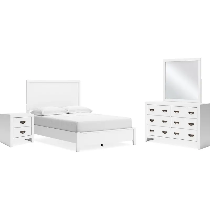 Binterglen White 6-Piece Full Panel Bedroom Set 1
