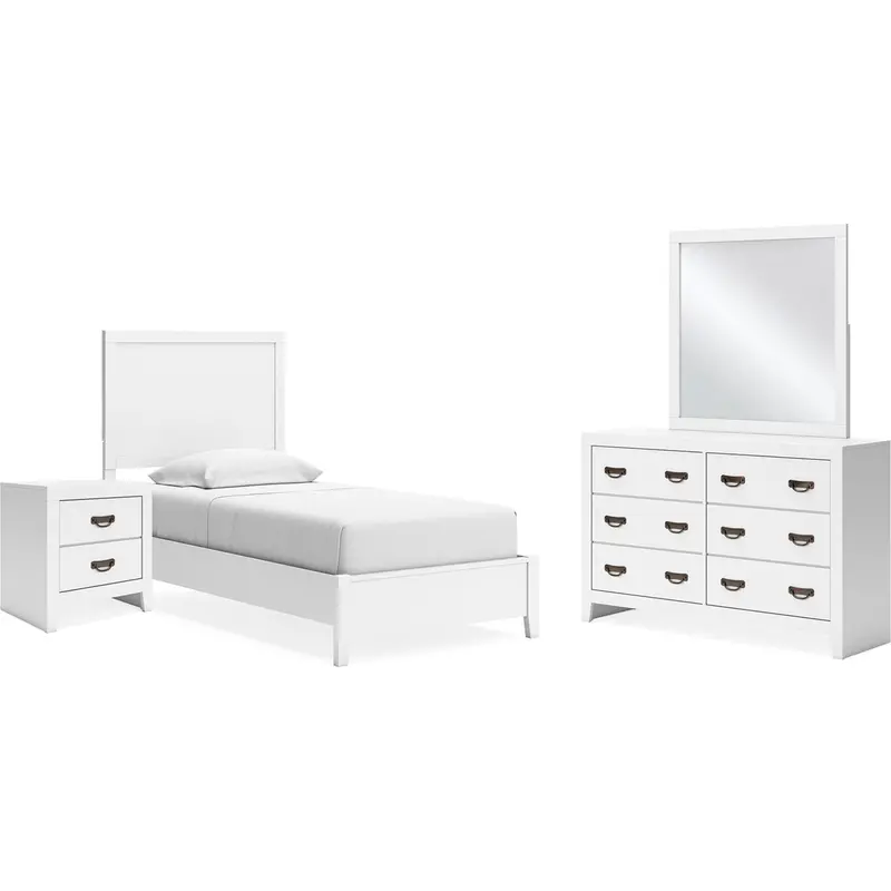 Binterglen White 6-Piece Twin Panel Bedroom Collection 1