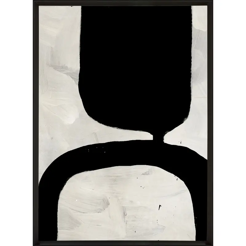 Black Lines Ii 22" X 30" Contemporary Wall Art Print 1