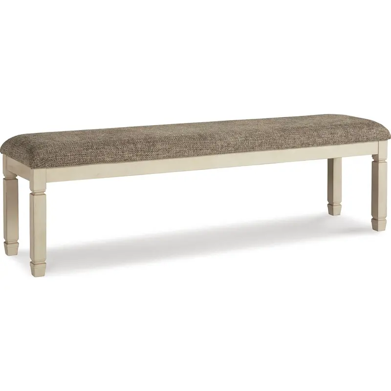 Bolanburg Two-Tone Dining Bench With Upholstered Seat (D647-08) 1