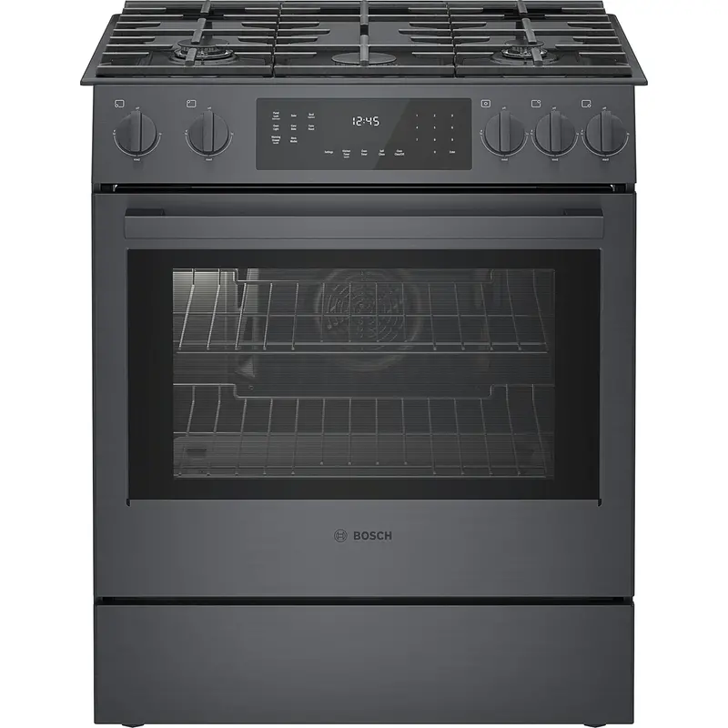 Bosch 800 Series 30-Inch Gas Slide-In Range – Black Stainless Steel (Hgi8046Uc) 1