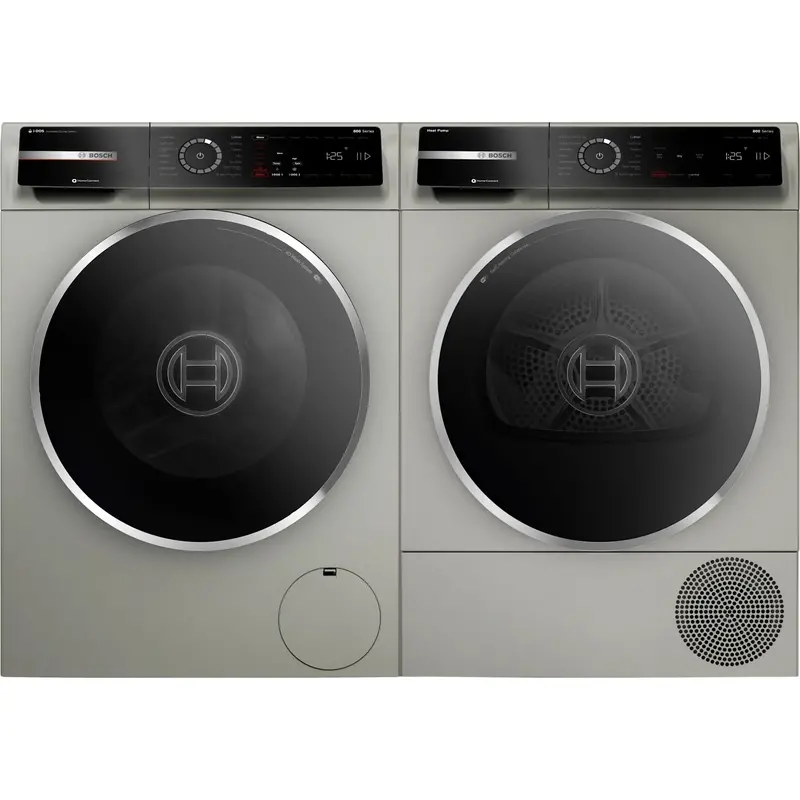 Bosch Front-Load Washer And Dryer Pair – All-White Stackable Laundry System (Wgb24600Uc + Wqb245B0Uc) 1
