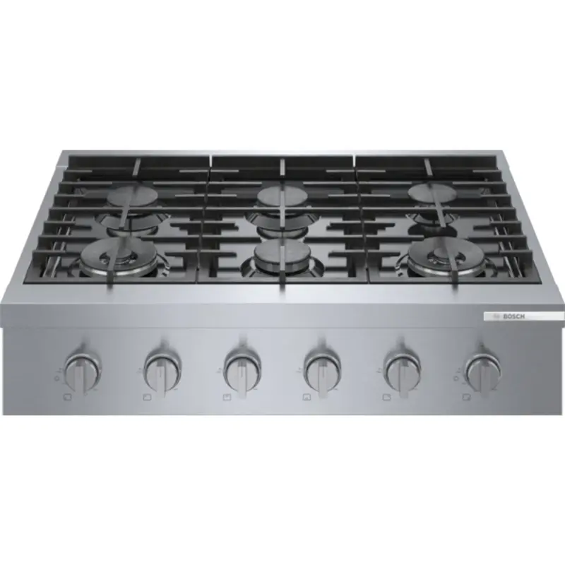 Bosch Rgm8658Uc 800 Series 36" Professional Rangetop – Stainless Steel Cooktop 1