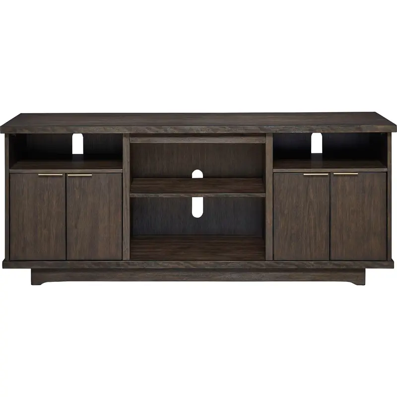 Brazburn Electric Fireplace Tv Console – Dark Brown Media Stand With Built-In Heater 1