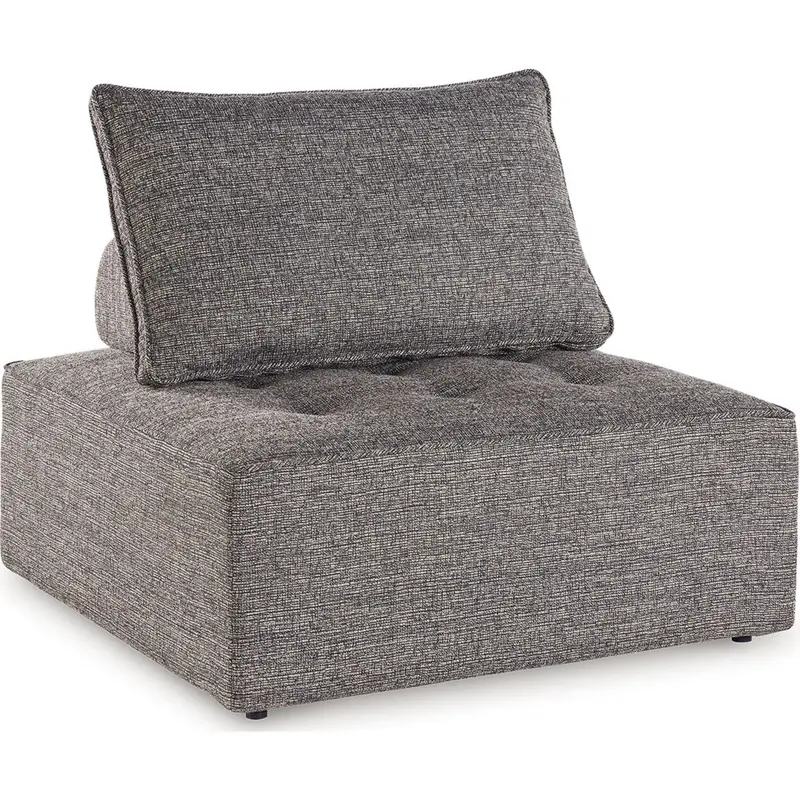 Bree Zee Brown Outdoor Armless Modular Chair With Weather-Resistant Cushion 1