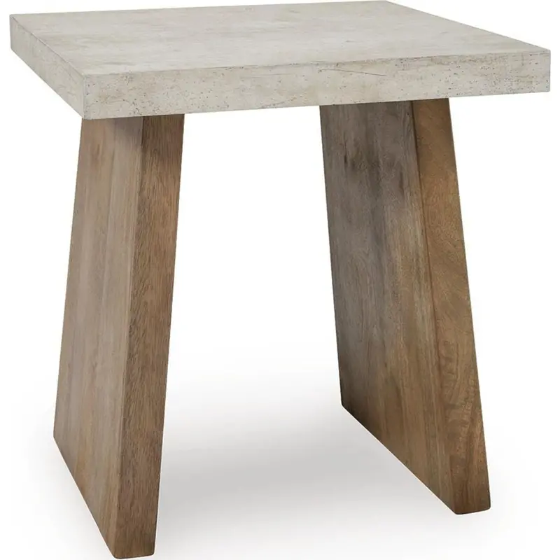 Brendalhouse Light Brown End Table – Compact Side Table Design 1