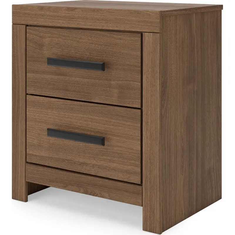 Broachmyn Nightstand With Drawer – Auburn Wood Finish 1