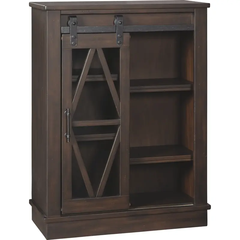 Bronfield Two-Tone Wood Cabinet In Rich Brown Finish 1