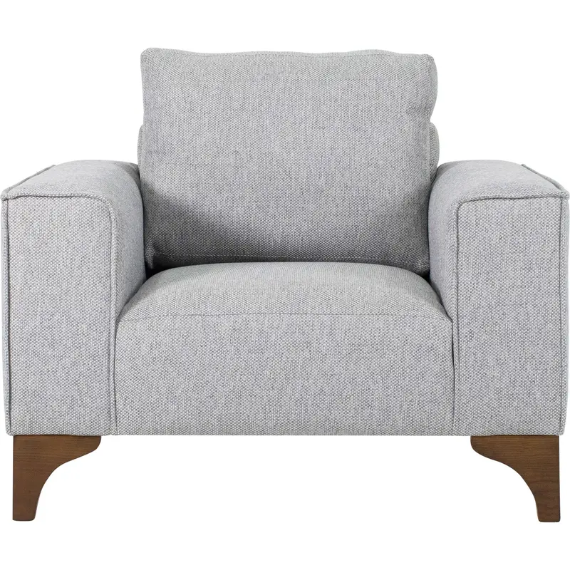 Bronx Accent Chair – Belgrado Oyster Upholstered Lounge Seat 1