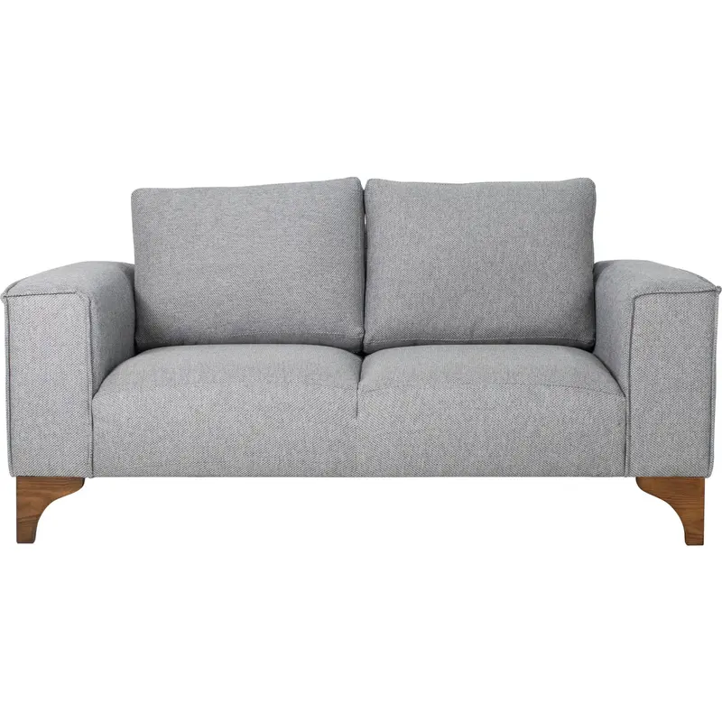 Bronx Loveseat In Belgrado Silver Upholstery 1