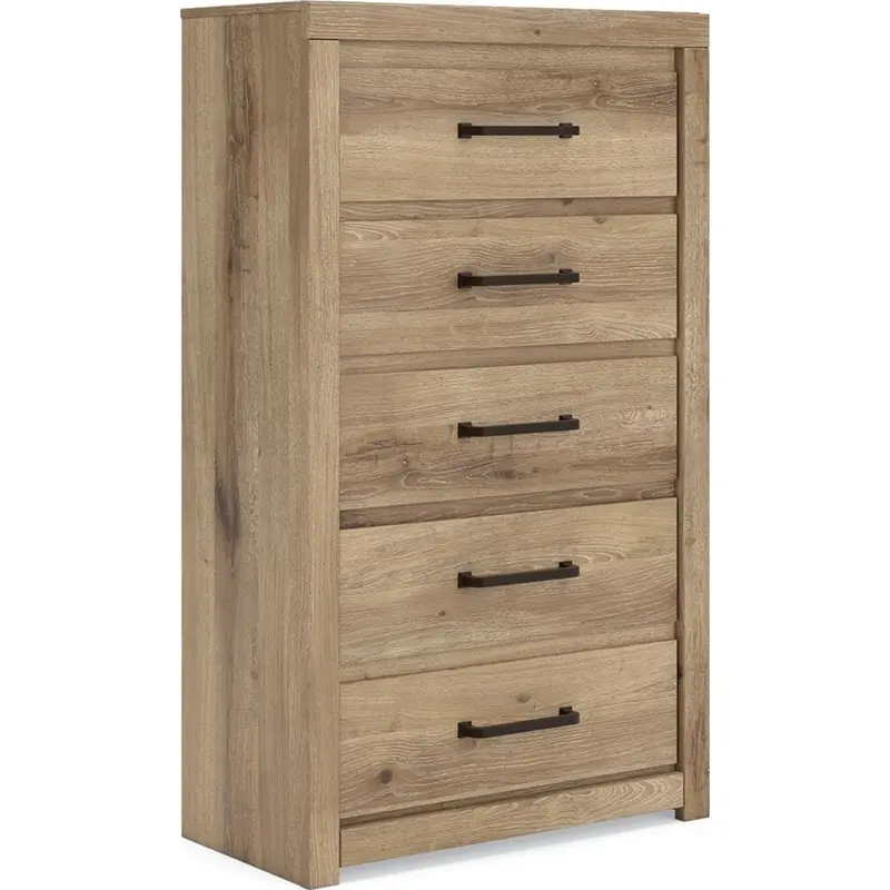 Brozmont Tan 6-Drawer Chest Of Drawers 1