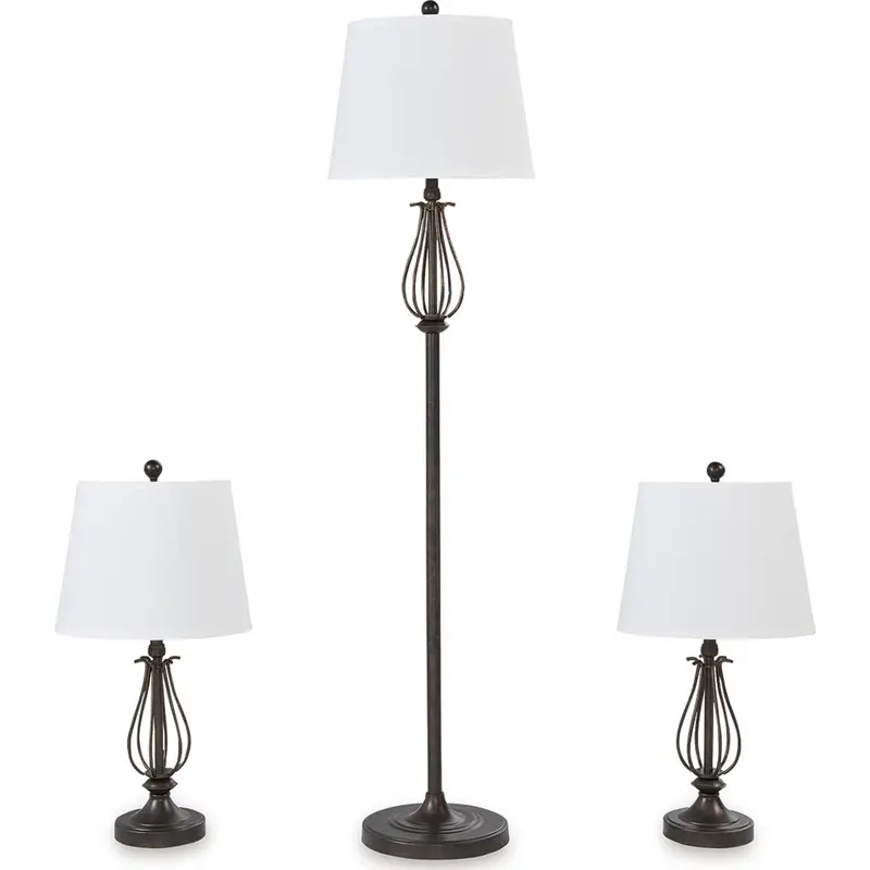 Brycestone 3-Piece Lamp Set: Two Table Lamps + One 57-Inch Floor Lamp 1