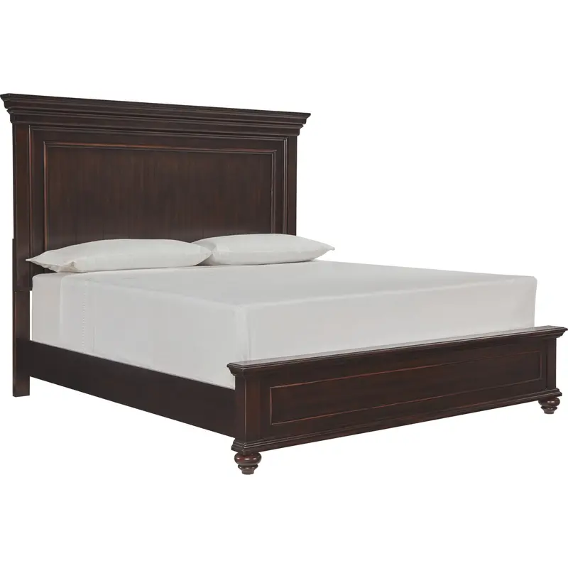 Brynhurst Elegant King-Sized Bed Frame In Dark Brown 1
