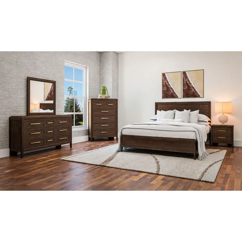 Bryson Smokey Bronze 6-Piece Panel Bedroom Set 1