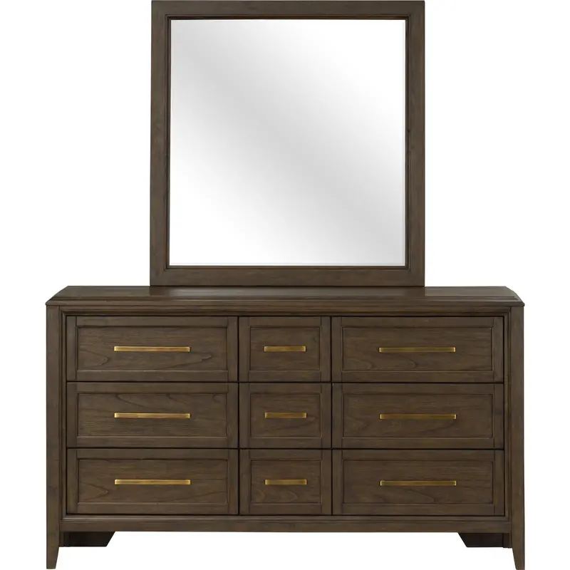Bryson Smokey Bronze Dresser And Mirror Set 1