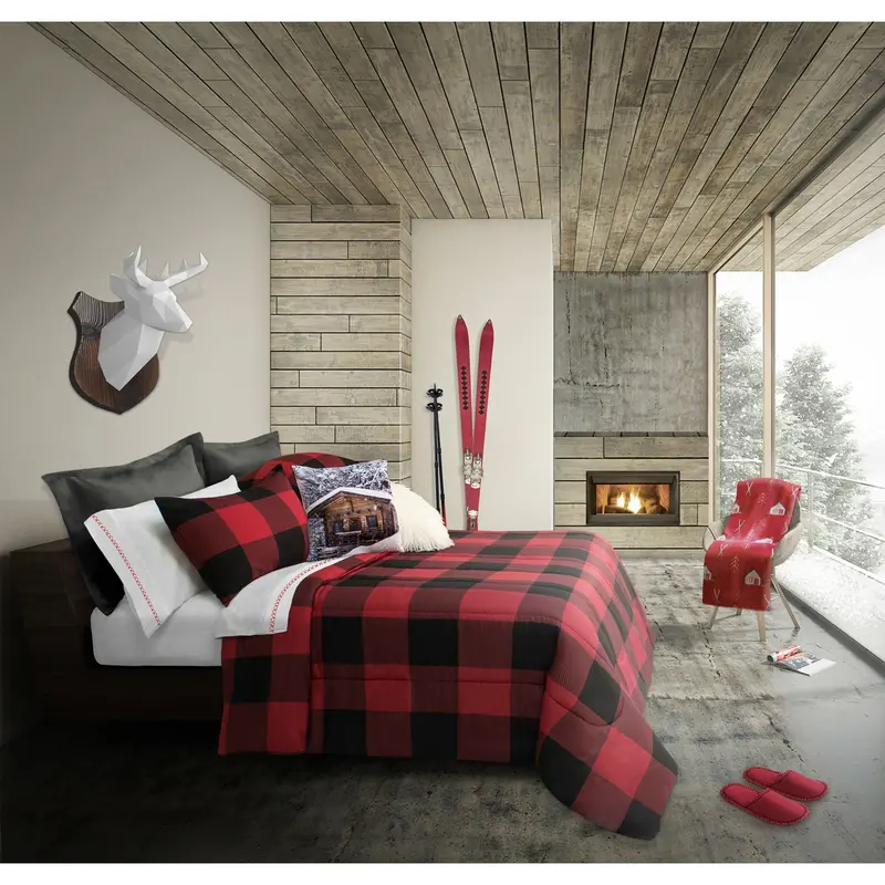 Buffalo Plaid Comforter Set – Reversible Twin/Full Option 1