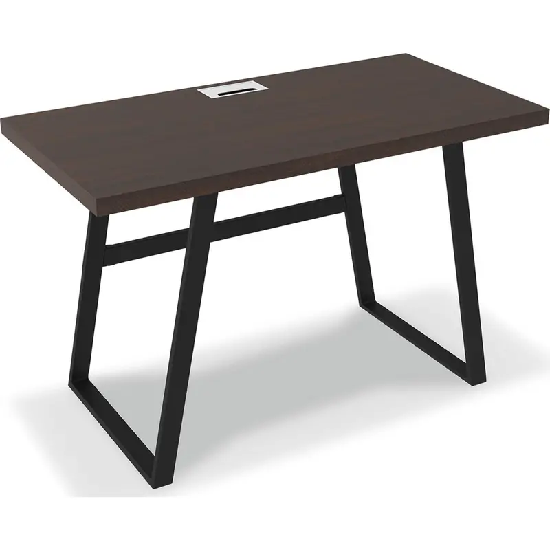Camiburg Warm Brown Executive Desk With Storage Compartments 1