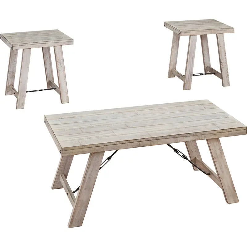 Carynhurst Whitewash Nesting Tables – 3-Piece Set 1