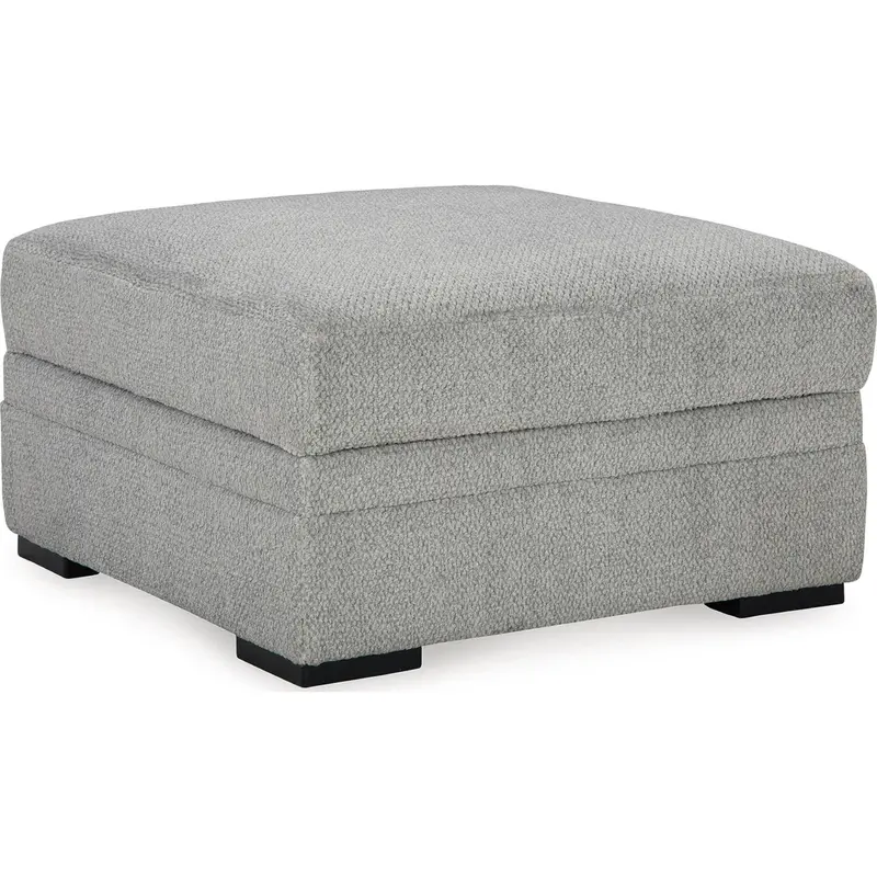 Casselbury Cement-Tone Storage Ottoman With Lift-Top Lid 1