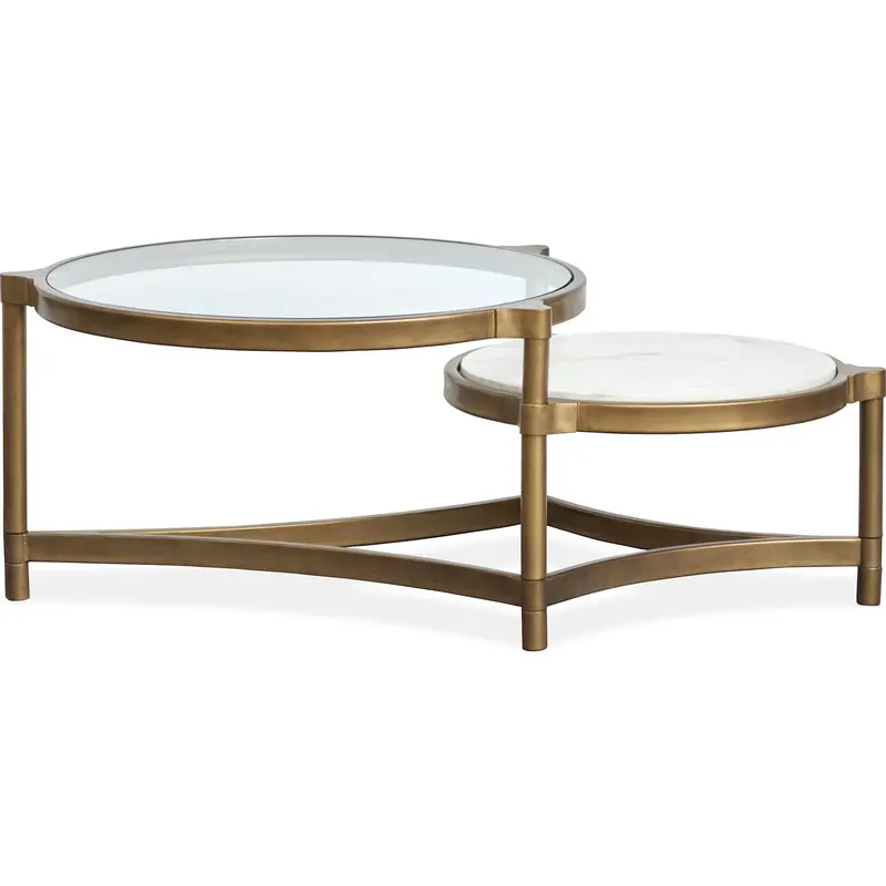Cassidy Aged Brass Coffee Table 1
