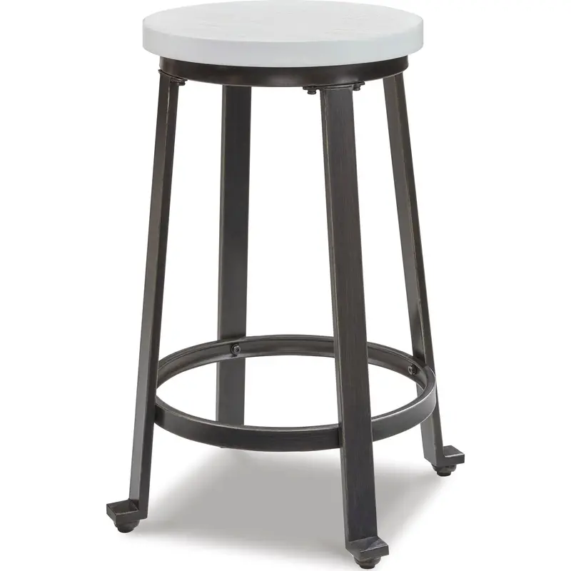 Challiman Vintage White Counter-Height Dining Stool (D307-224) 1