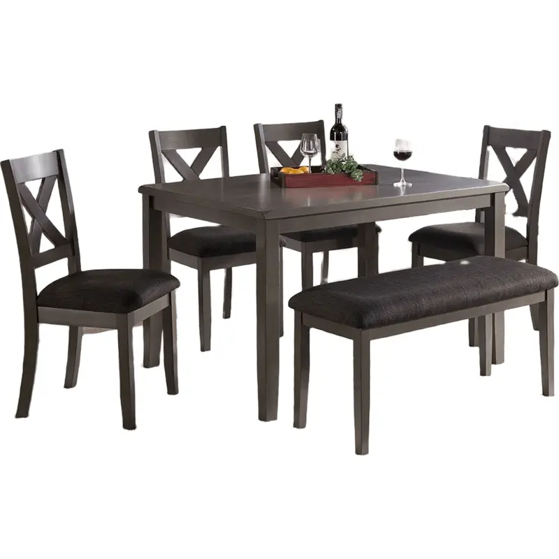 Chandler Farmhouse-Style Dining Table And Chair Set 1