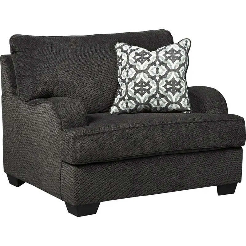 Charenton Chair-And-A-Half In Charcoal 1