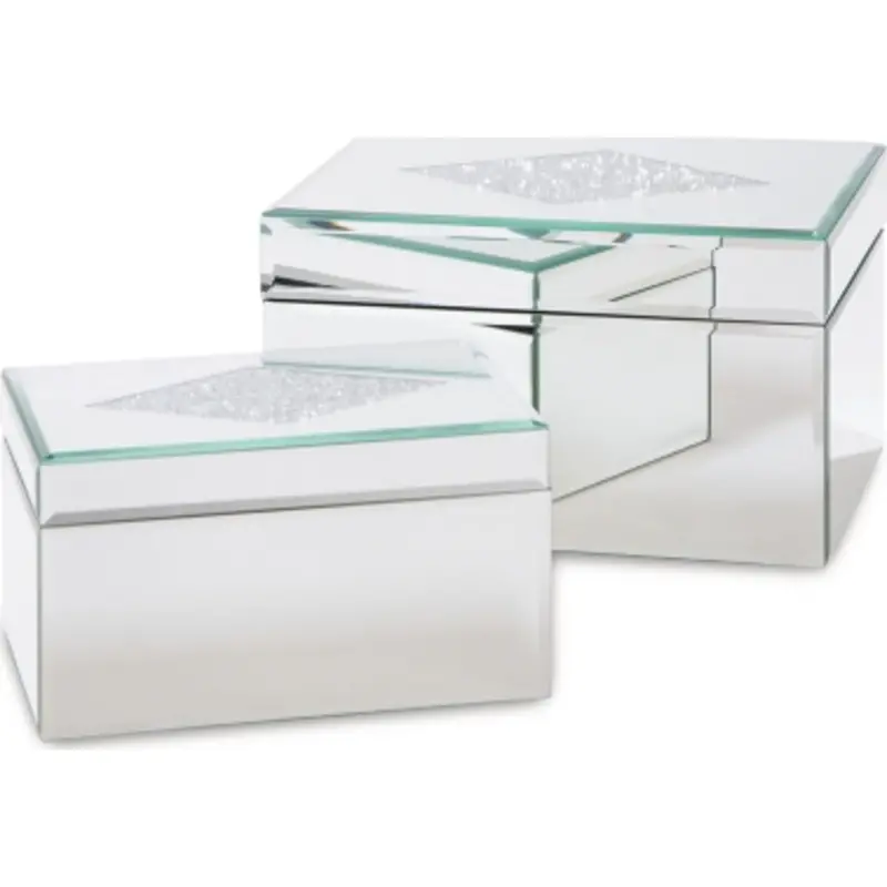 Charline Storage Boxes – Set Of Two Decorative Organizers 1