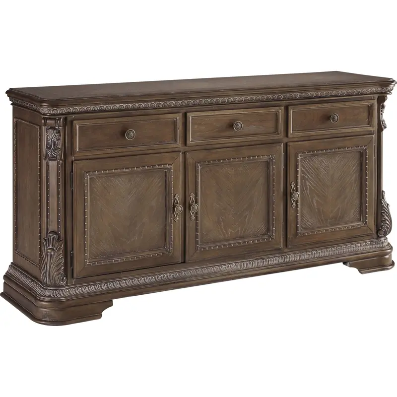 Charmond Brown Wooden Buffet Cabinet (Model D803-80) 1