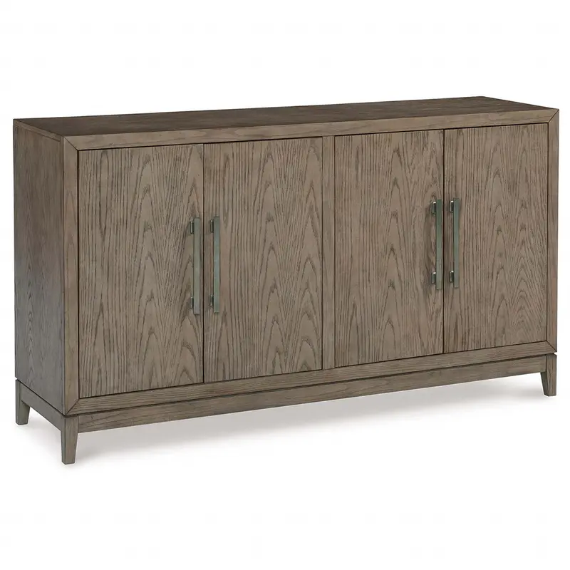 Chrestner 60" Dining Server – Soft Gray Laminate Cabinet With Open Shelving (Model D983-60) 1