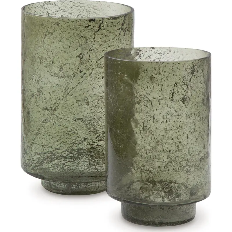 Clarkton Modern Candle Holder Set – 2-Piece Metallic Design 1