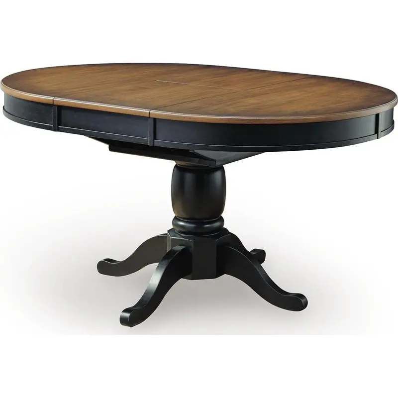 Clorazi Black-And-Brown Extendable Dining Table (Model Pcd619-48) 1