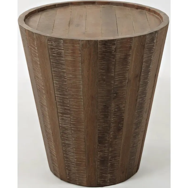 Conundrum Grey-Wash Wood End Table With Open Shelf 1