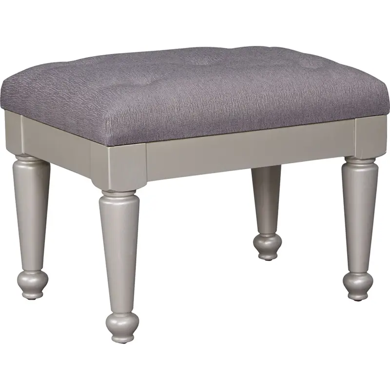 Coralayne Silver Vanity Stool 1