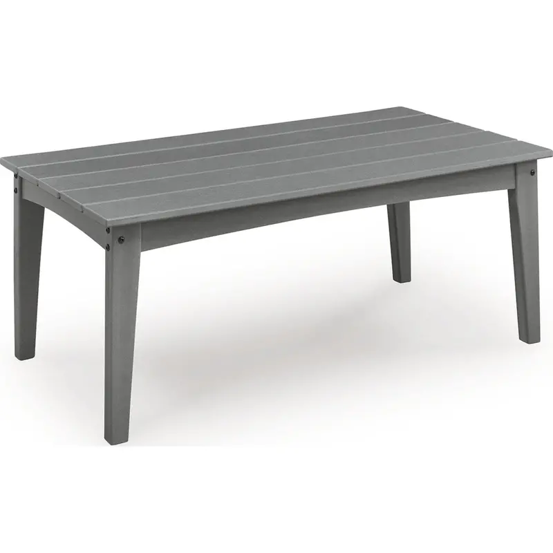 Cove Beach Gray Outdoor Coffee Table – All-Weather Resin Wicker Design 1