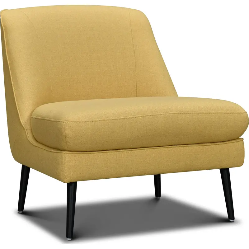 Creative Broderick Accent Chair In Saffron Yellow 1
