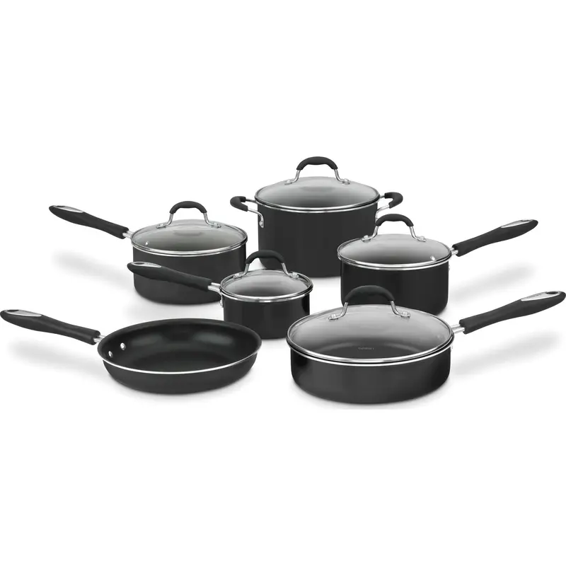 Cuisinart Classic Aluminum 11-Piece Cookware Set (55-11Bkc) – Matte Black 1