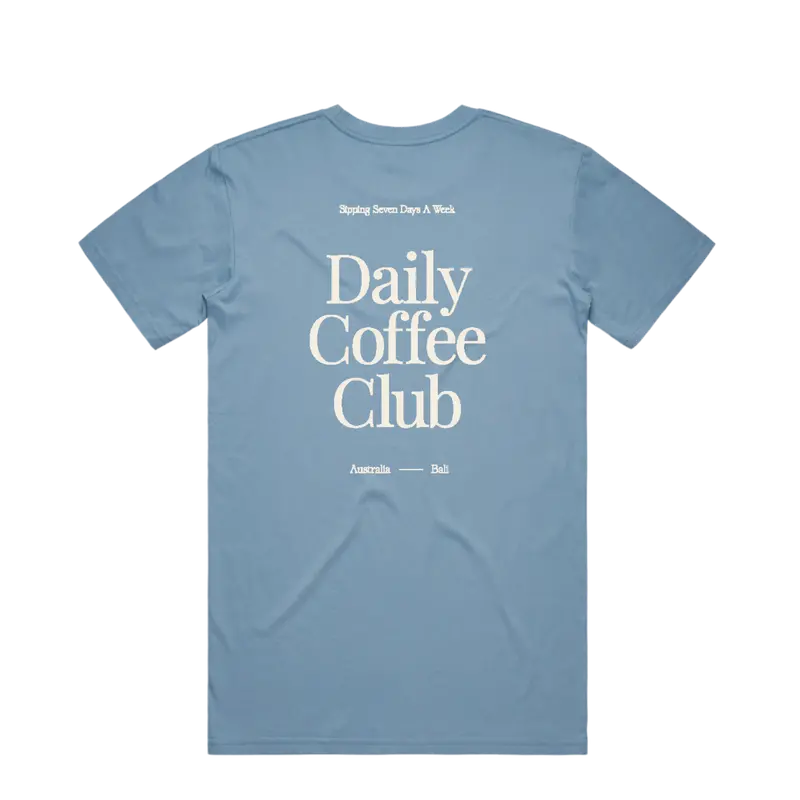 Daily Coffee Club Cotton T-Shirt – Minimalist Coffee Apparel 1