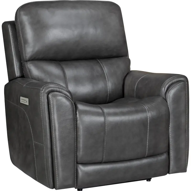 Damon Power Reclining Chair In Rainier Steel Finish 1