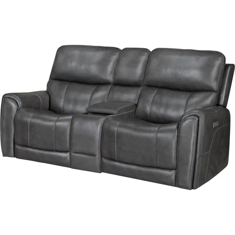 Damon Rainier Steel Power Reclining Loveseat 1