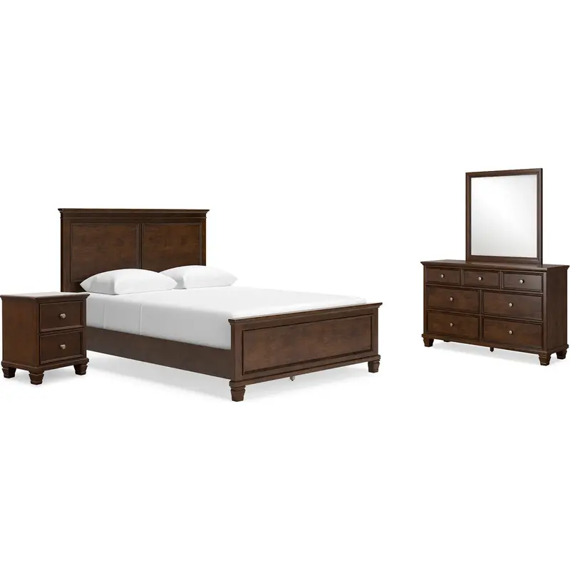Danabrin 6-Piece Brown Panel Bedroom Collection 1